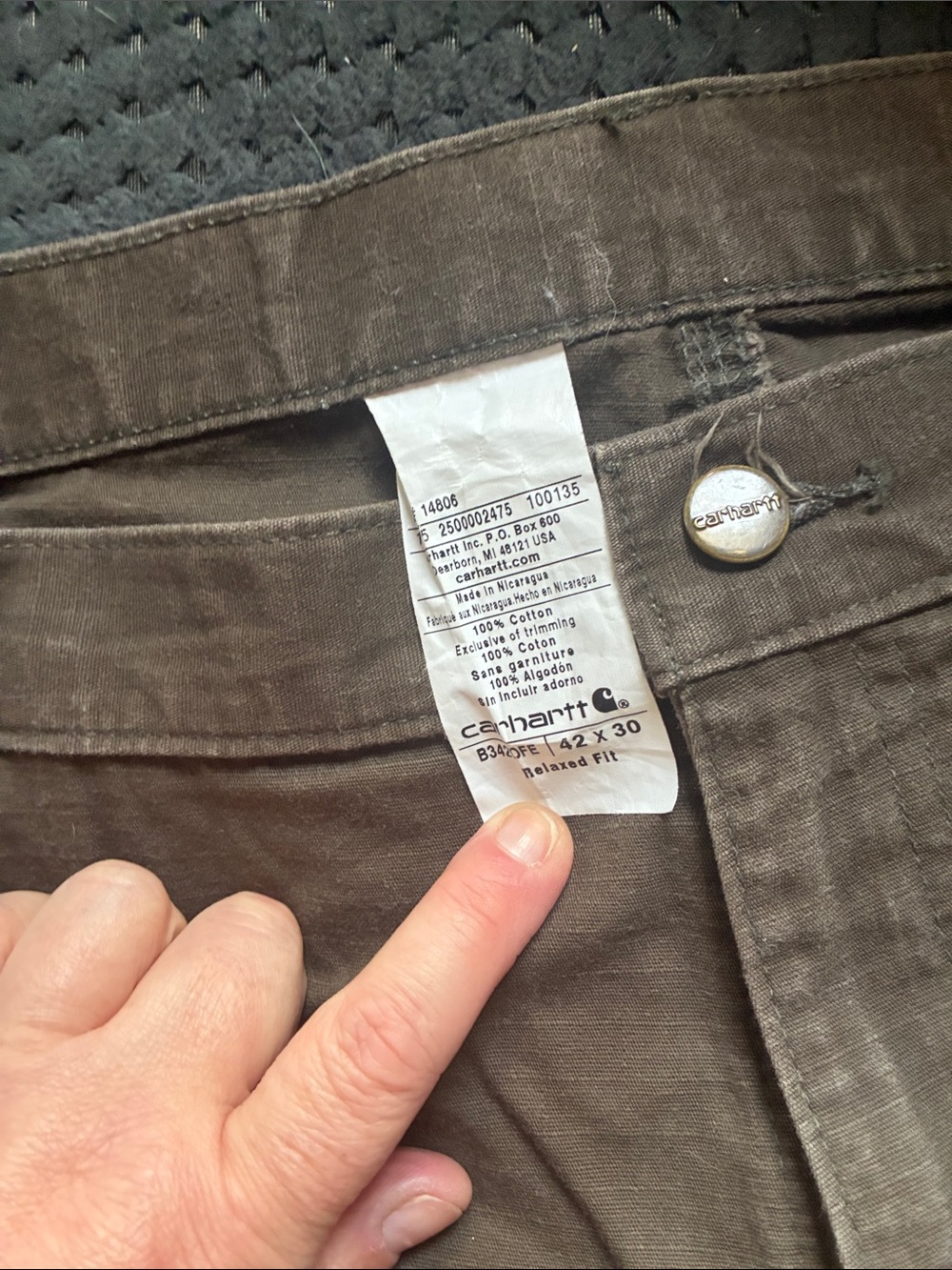 Carhartt Brown Utility Cargo Work Pants